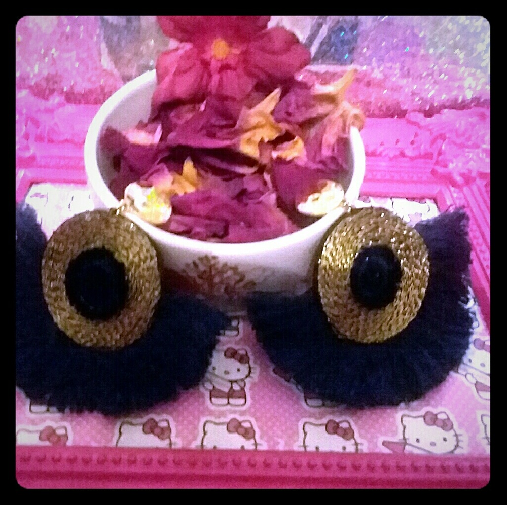 NAVY & GOLD FASHION WOMEN'S EARRINGS